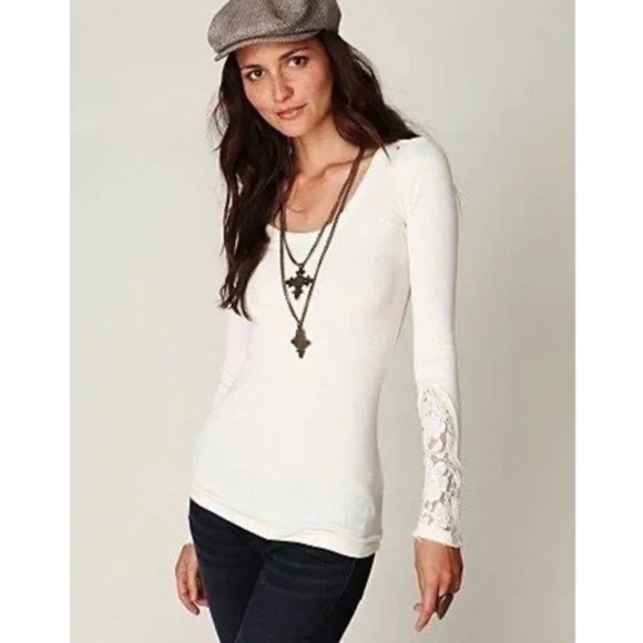 Free People Crafty Cuff Thermal in Cream (Size S) - Picture 1 of 8